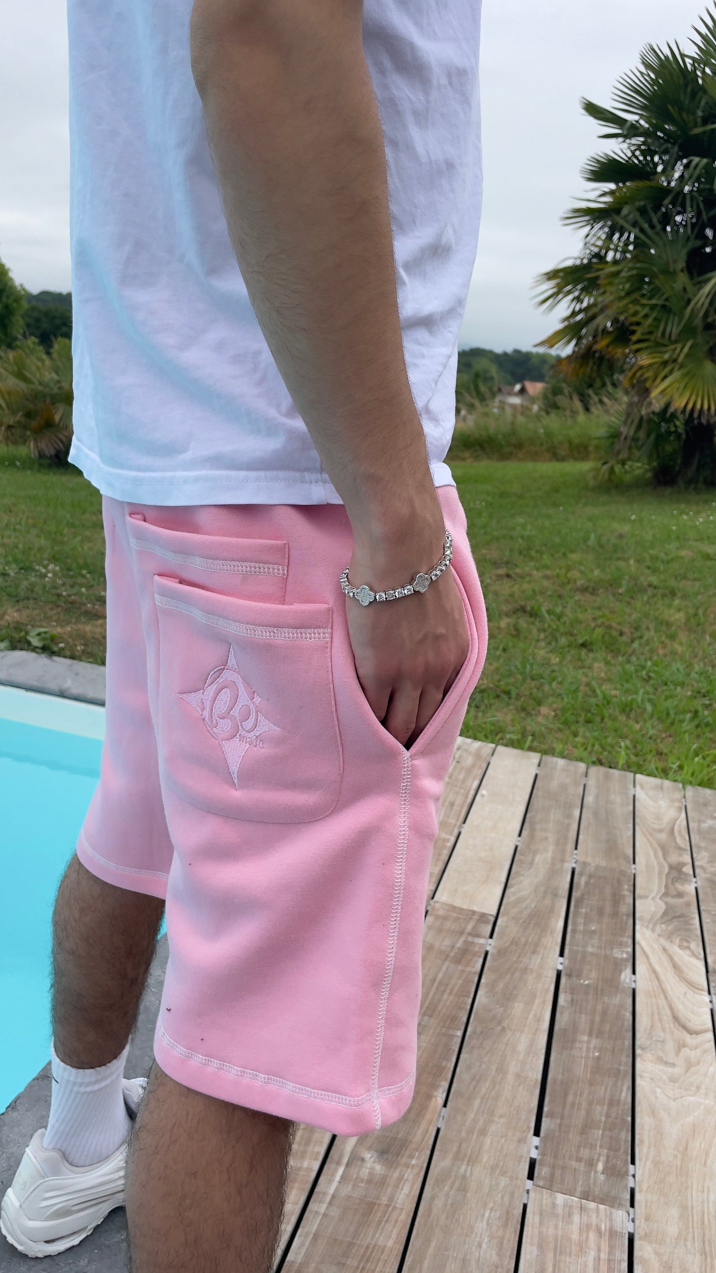 pink shorts