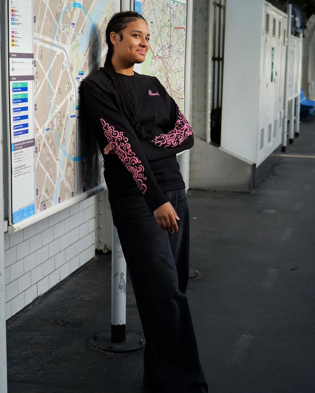 Black & pink longsleeve