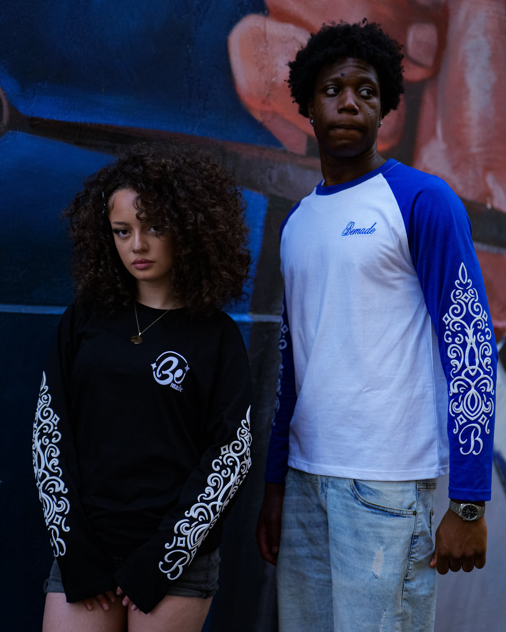 White & blue longsleeve